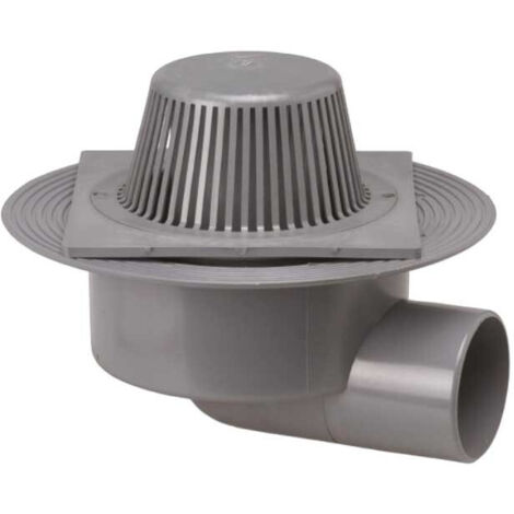 Caldereta Sifónica Rejilla Elevada 250x250 110Ø Salida Horizontal C-206 - Crearplast