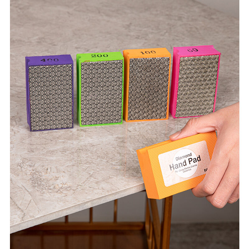 Cale À Poncer À Main en Diamant - Tampons À Main en Diamant en Polissage, Blocs De Ponçage Manuel Diamantés, pour Polissage du Pierre, Verre,