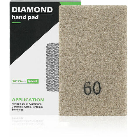 Cale à Poncer à Main en Diamant, Tampons à Maint en Polissage pour polissage du pierre, verre, carrelage, béton, granit, marbre,2061-60