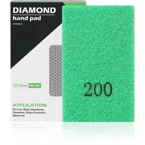 Cale à Poncer à Main en Diamant, Tampons à Maint en Polissage pour polissage du pierre, verre, carrelage, béton, granit, marbre,2063-200