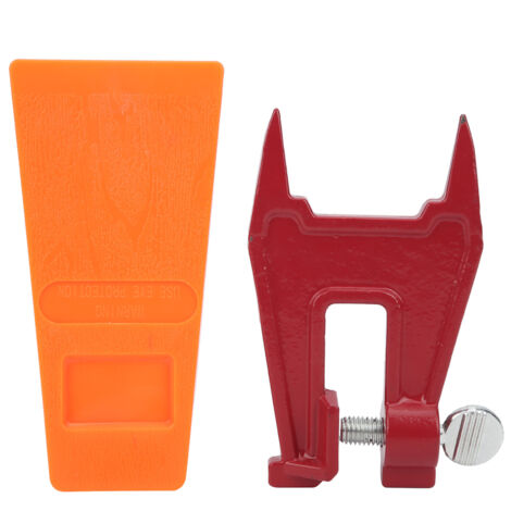 Cale d'abattage Orange de 5,5 pouces, coupe d'arbre avec support de plaque de guidage, accessoires