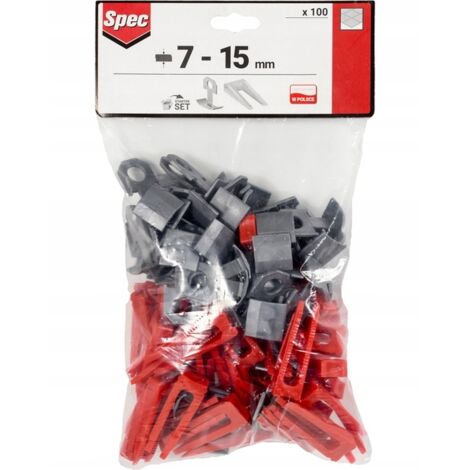 Cale de nivellement de carrelage + clip, sachet de 100 pièces
