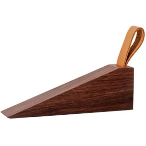 Cale de porte en bois antidérapant pour l'intérieur de la salle de bain, cuisine, chambre d'enfant (taille : S-Noyer)