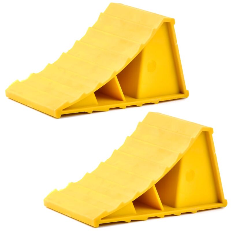 Cale de Roue, 2 Pièces Bloc Anti-DéRapant, Cales de Roue, Cale de Roue Voiture, Cale Roue Voiture, pour Caravane, Camping-Car, Voiture, Moto, BoîTe à