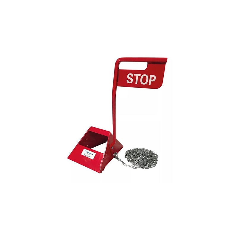 Cale de roue en acier avec panneau stop pour remorque ou véhicule long - Prix Unitaire - CR-250