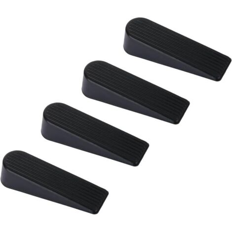 Cale Porte， 4 Pack Arrêt Cale de Porte Caoutchouc Mise A Niveau Arret de Porte, 100% Silicone, Non Toxique, Non Odeur, Noir