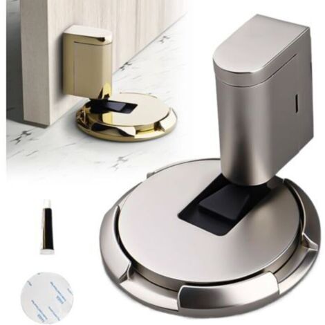 Cale Porte Bloc Porte, Butee de Porte Stop Porte, Magnétique en Métal Butée de Porte, Butee de Porte Magnetique Arrêt de Porte en Métal, loquet de porte magnétique pour maison,Brossé