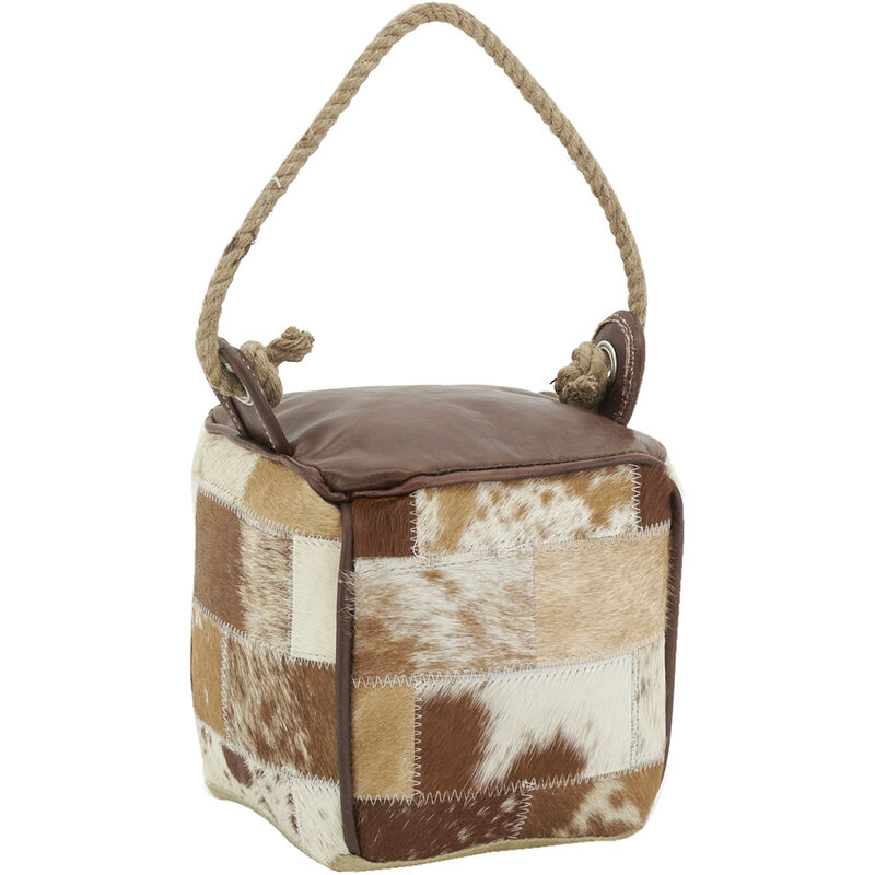 Cale-porte carré en peau de vache