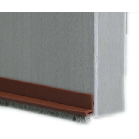 Cale-porte de qualité supérieure pour bas de porte, lot de 1, 5 cm de large x 99 cm de long (gris)