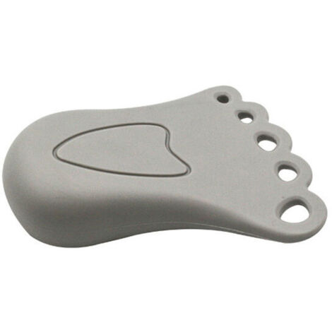 Cale-porte décoratif mignon petit coin de butée de pied en caoutchouc, (paquet de 2) - gris