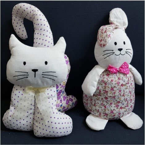 Cale-porte Lapin Chat Blocs De Sable Vintage Shabby Chic Décorations