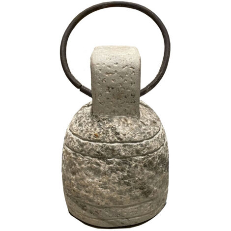 Cale-porte pierre et anneau métal 15x15x25cm