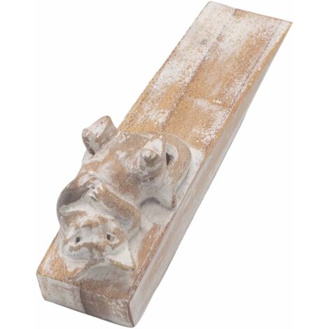 Cale-porte sculptée à la main - Chaton- Vendu par 1