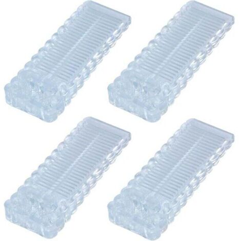 Cale Porte Sol Caoutchouc, 4 Pièces Antidérapante Bloc Arrêts de Portes Durables Butee de Portail Bloque Butoir de Porte Empilables pour Tous Types de Sols en Intérieur et Extérieur