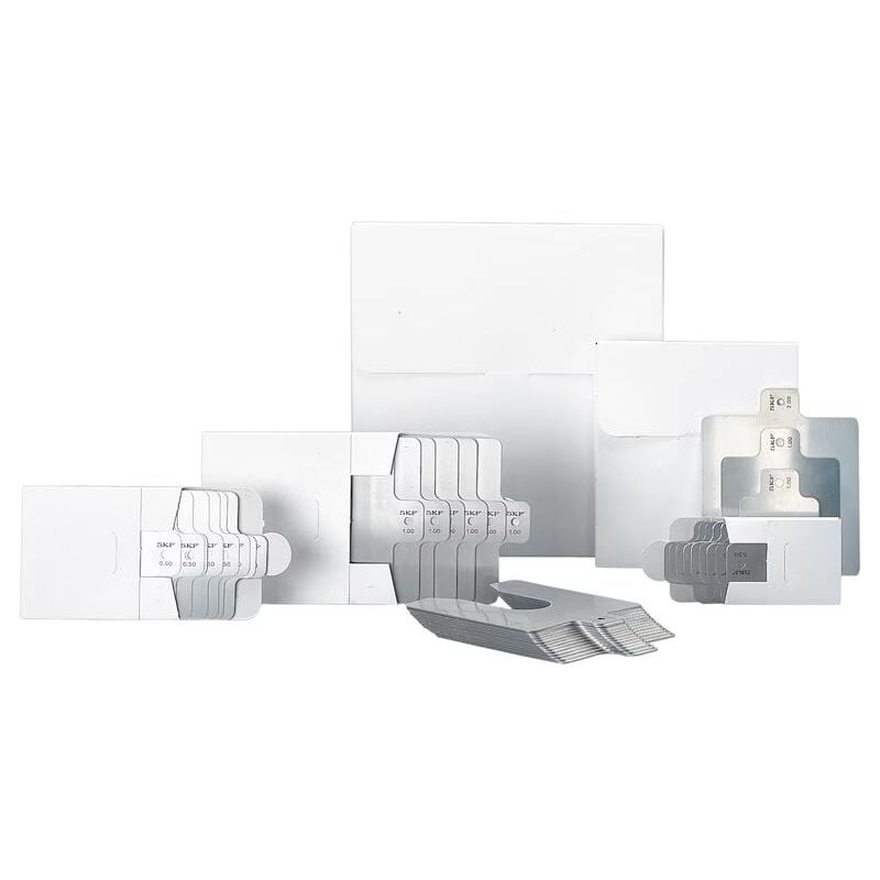 SKF - Cale prédécoupée Acier inoxydable, 75mm x 75mm x 0.2mm Gris ( Prix pour 1 )