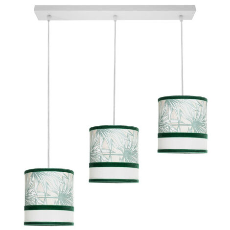 Caledonia 3xe27 blanc/vert regx65x16cm