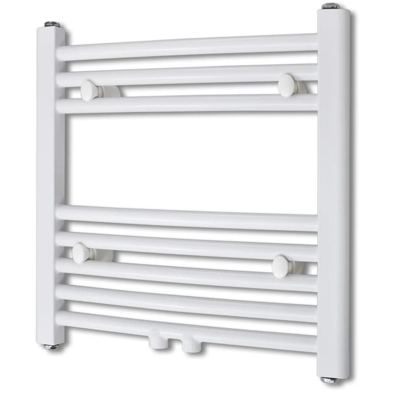 

vidaXL Radiador Toallero de Baño con Rieles Curvados 480x480 mm - Blanco