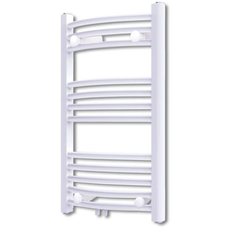 

Radiador Toallero de Baño con Rieles Curvados 500x764 mm - Blanco - Vidaxl