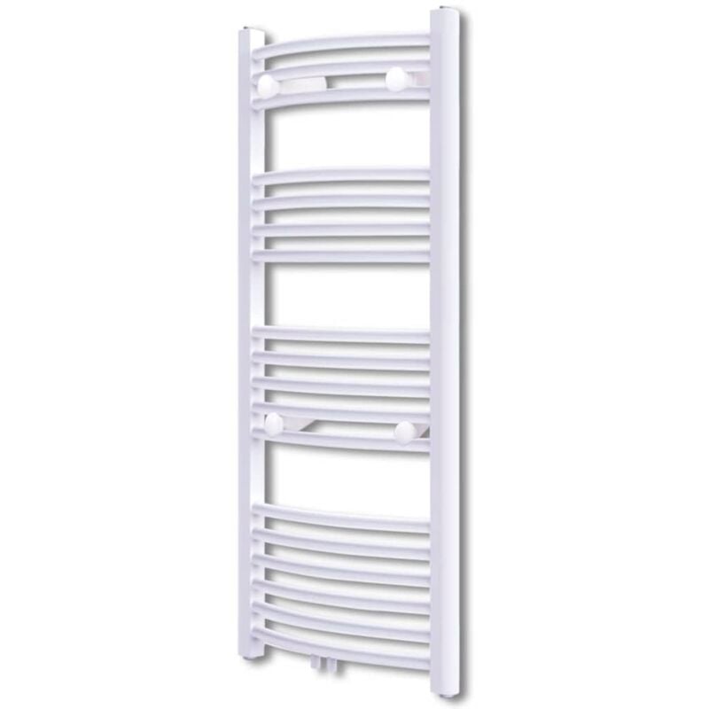 

Radiador Toallero de Baño con Rieles Curvados 600x1160 mm - Blanco - Vidaxl