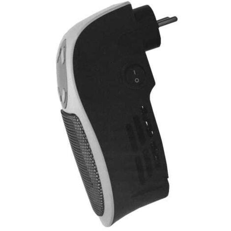 Calefactor cerámico con ventilador - Modelo enchufable - 400 vatios - Gris