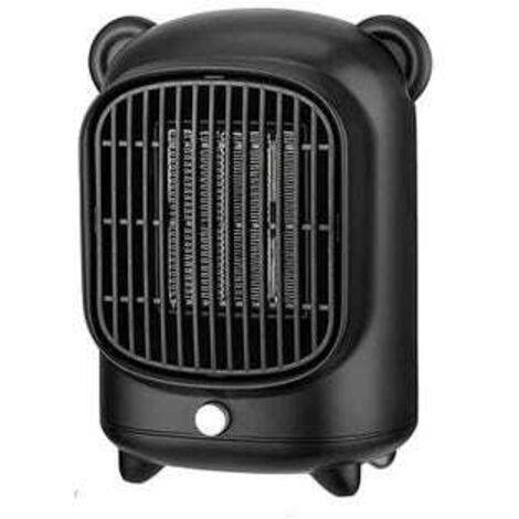 Calefactor cerámico con ventilador PTC de 500 W, color negro.
