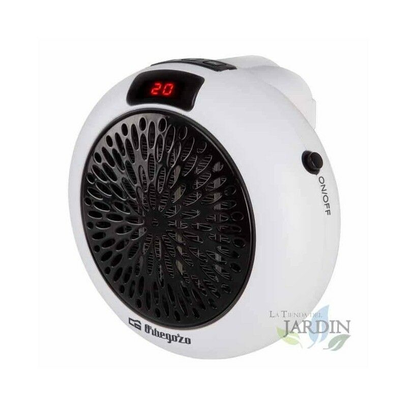 

Suinga - Calefactor cerámico de enchufe Orbegozo. Potencia 600W. Temporizador programable. 2 velocidades. Temperatura de 15 a 32ºC.