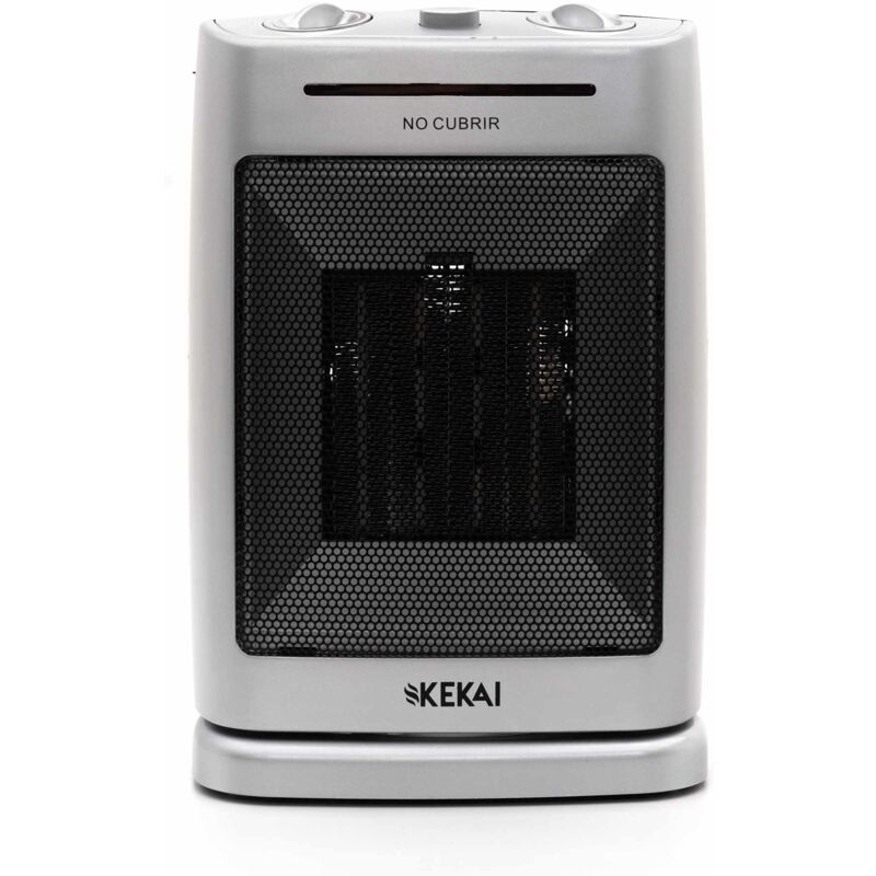 

Calefactor Cerámico Oscilante Little Silver 1500W 20x15x30 cm - kekai