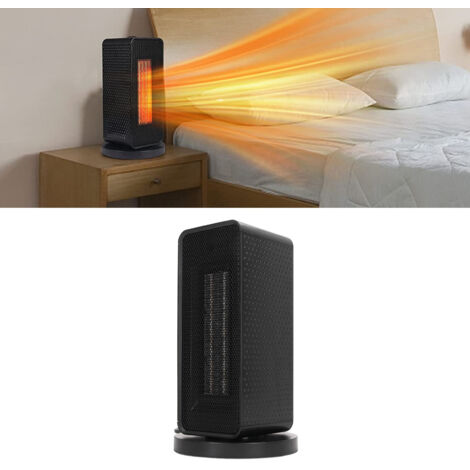 Calefactor de alta temperatura de 1200 W con oscilación rápida, protección contra sobrecalentamiento y vuelco para uso en interiores, adecuado para el hogar y la oficina.