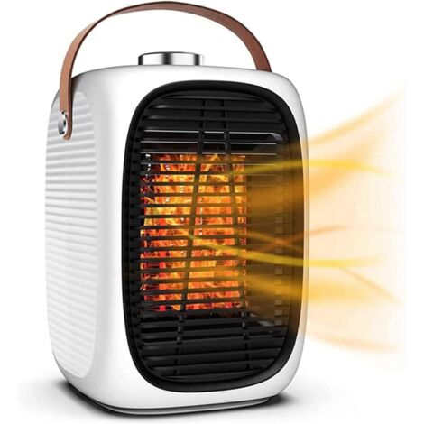 Calefactor de ventilador silencioso y de bajo consumo de 800w/1300w, dos niveles de potencia, multifuncional, para salón, de cerámica, color blanco.
