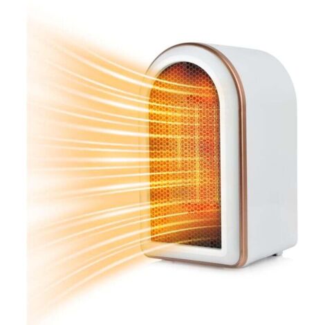 Calefactor eléctrico de cerámica PTC de 1200 W con termostato, calefactor de bajo consumo para el hogar con protección antivuelco.