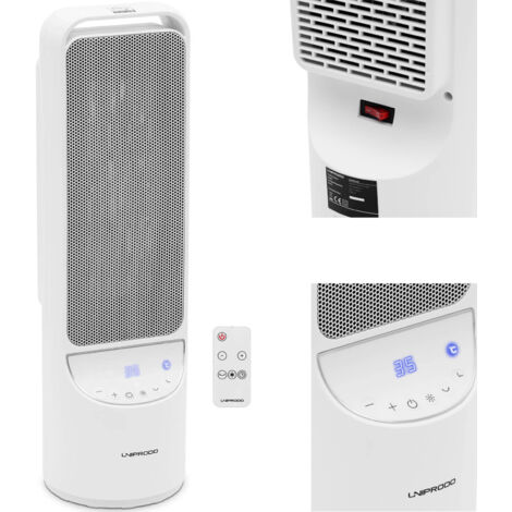 Calefactor eléctrico de columna con mando a distancia 1200/2000 W