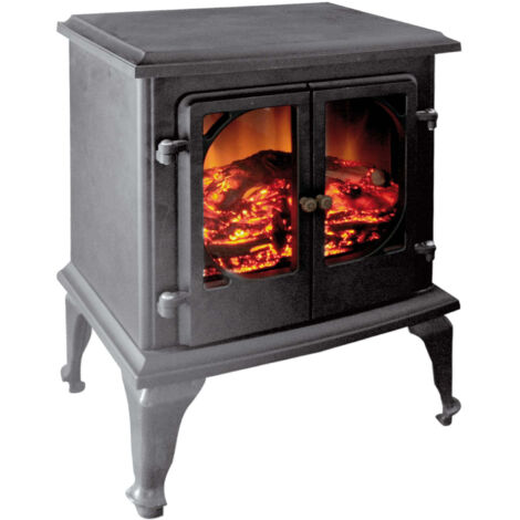 Calefactor eléctrico efecto chimenea 1800 W Vulcano Niklas