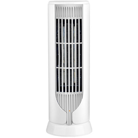 Calefactor eléctrico portátil, mini PTC, ventilador de escritorio silencioso, para oficina, dormitorio, sala de estar, enchufe europeo, toma de corriente de 220 V (blanco)