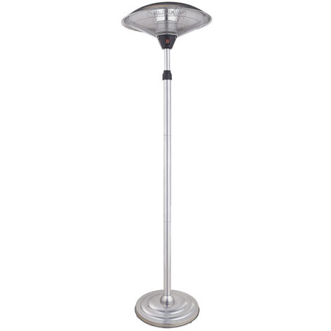 Calefactor Exterior C/pie Koel 2000w Plata 2potencias Antivuelco Ip34 200x60x60 Cm
