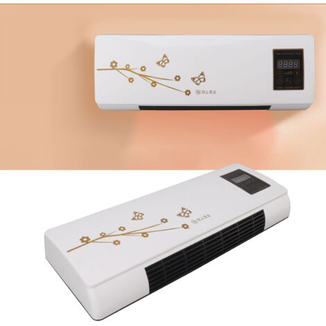 Calefactor mural con control remoto para uso doméstico, con pantalla digital para un calentamiento preciso, montaje en pared de ABS.