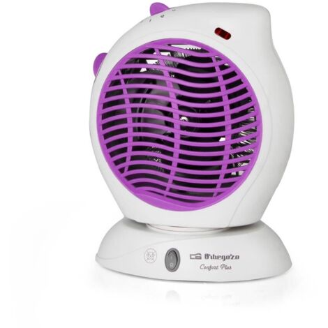 Calefactor Orbegozo FH 5580, control ajustable de temperatura, posición ventilador, 2 velocidades, 2000 W