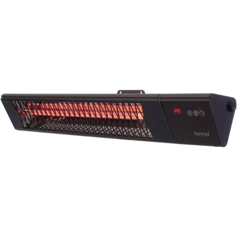 Calefactor pared patio Royal Diamond Smart Dark oro rosa 2500 W Sunred - Negro