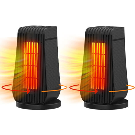 Calefactor portátil con ventilador de 1200 W, calentamiento rápido en 3 segundos, mini calefactor PTC, 3 modos de calefacción, ventilador ajustable, protección contra sobrecalentamiento, calefactor el