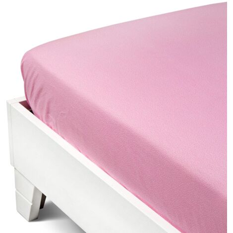 Caleffi 1003415 Cotone Joy Inferiore Lenzuolo per Matrimoniale Letto, Rosa