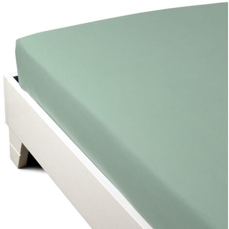 Caleffi 1003535 Percalle Inferiore Lenzuolo per Matrimoniale Letto, Giada