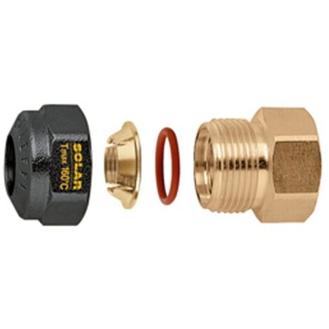 CALEFFI 2540 Solar Raccordo Diritto Intermedio Con O-Ring Ø3/4"Fx15 - 254055
