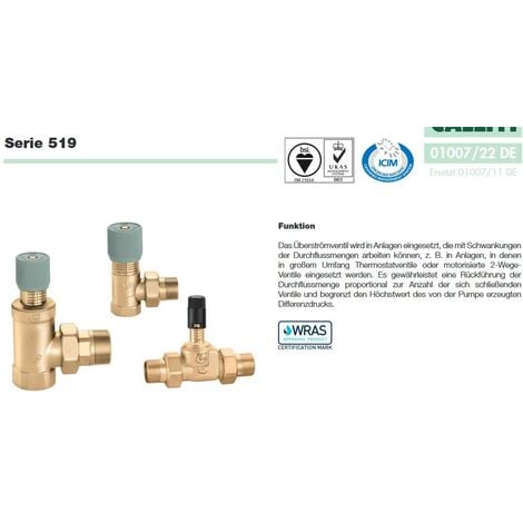 Caleffi 518 Differenzdruck-Überströmventil 3/4