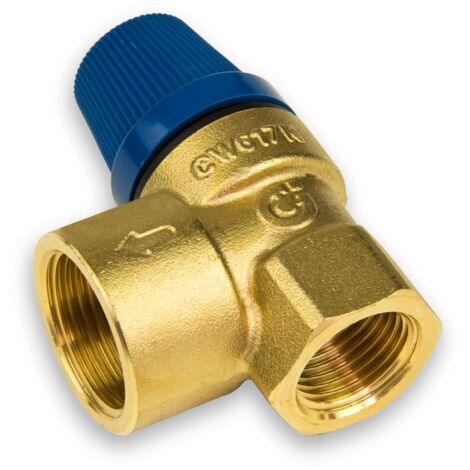Caleffi 531480 Valvola di Sicurezza a Membrana 1/2" x 3/4", Multicolore