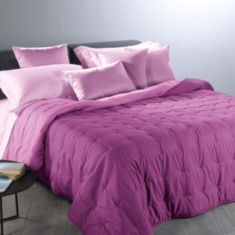 Caleffi 55164 Microfibra Mia Calduccia Coperta Mezza Stagione per Matrimoniale Letto, Ciclamino