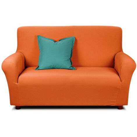 Caleffi 55634 Cotone 1 Posti Magic Copridivano Elasticizzato, Arancio