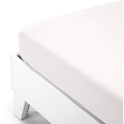 Caleffi 58988 Jersey Inferiore Lenzuolo per Singolo Letto, Bianco