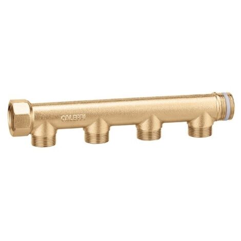 CALEFFI 592 Collettore Semplice Interasse 60 Diam.1.1/4" 4 Derivazioni Diam.1/2"M - 592746