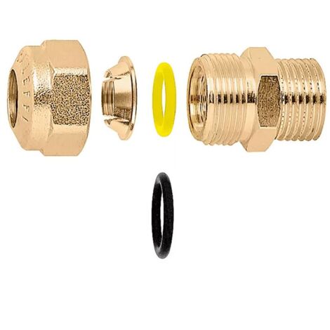 CALEFFI 904 Raccordo Diritto Maschio Con O-Ring Ø1/2"x15 Per Rame - 904415