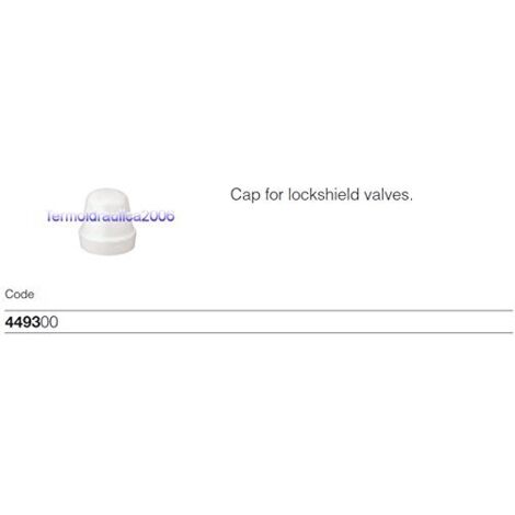 Caleffi – Bouchon blanc de remplacement pour vanne à détendeur 449300 – Joint torique inclus – Robinet de radiateur – Filetage plomberie 1/2"