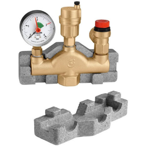 Caleffi Kessel-Sicherheitsgruppe mit Schnellentlüfter, Sicherheitsventil 3 bar und Manometer